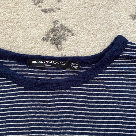 navy and white stripe tee brandy - Picture 2 of 2